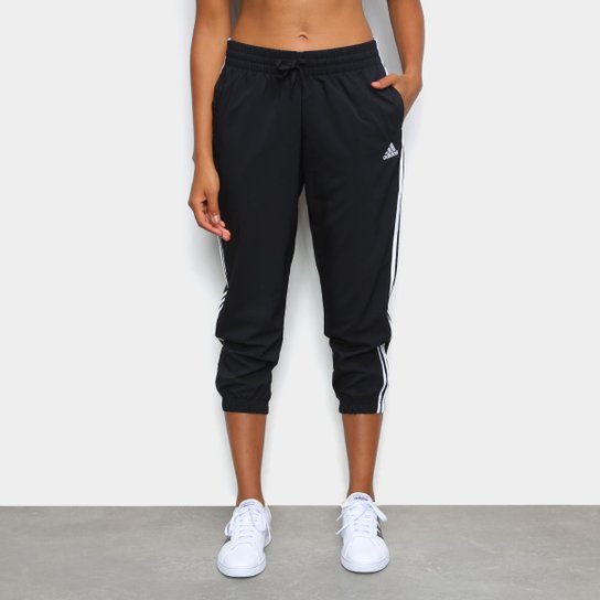 Calça Adidas 3 Listras 7/8 Feminina - Preto+Branco é ruim? Calça Adidas 3 Listras 7/8 Feminina - Preto+Branco é boa?