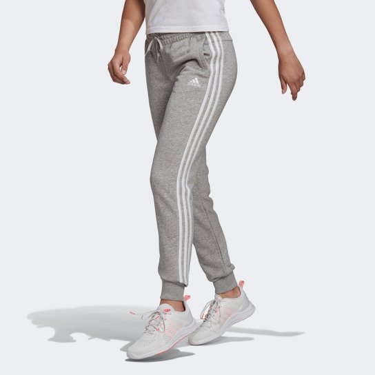 Calça Adidas 3 Listras Feminina - Cinza+Branco é ruim? Calça Adidas 3 Listras Feminina - Cinza+Branco é boa?