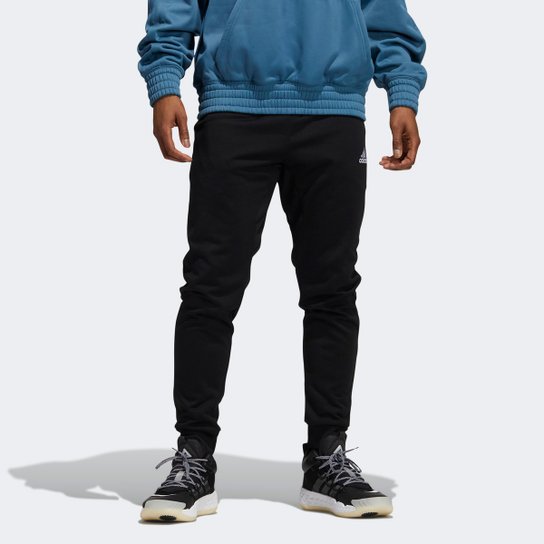 Calça Adidas Basketball Cuffed Masculina - Preto Menor preço em Calça Adidas Basketball Cuffed Masculina - Preto