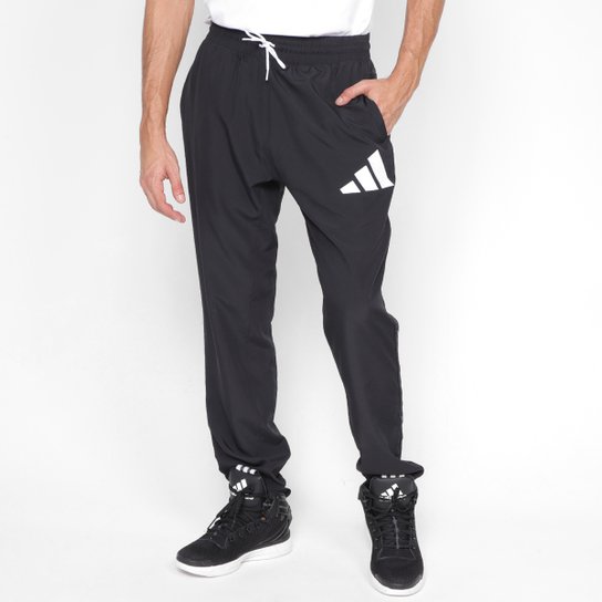 Calça Adidas Basketball Masculina - Preto Menor preço em Calça Adidas Basketball Masculina - Preto