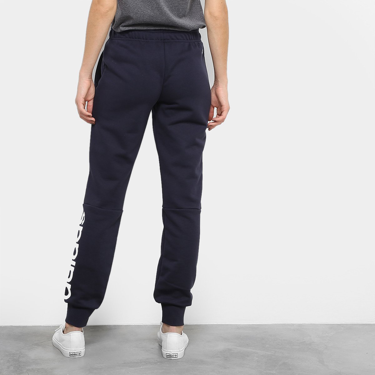 Calça Adidas Ess Lin Feminina - Marinho | Netshoes
