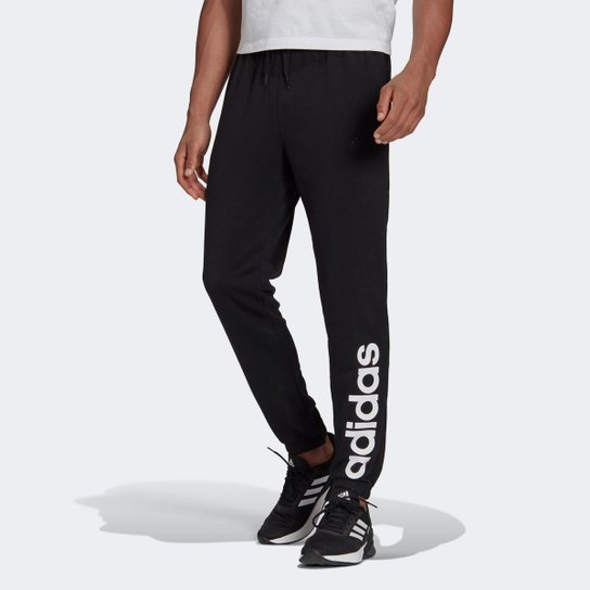 Calça Adidas Essentials Terry Masculina - Preto Menor preço em Calça Adidas Essentials Terry Masculina - Preto