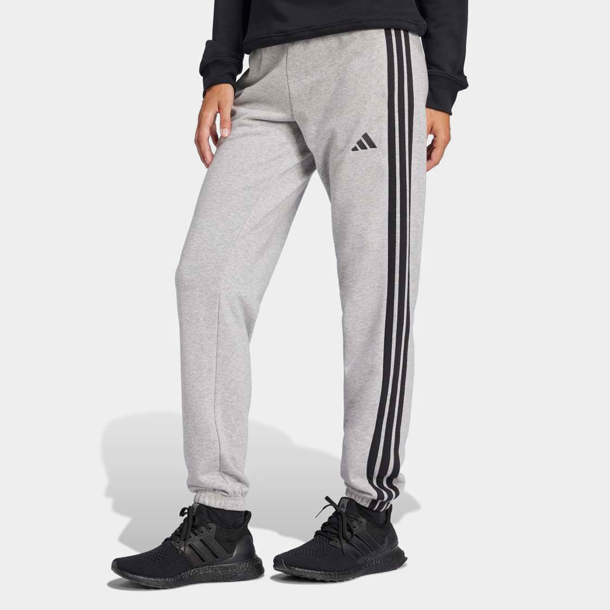 Calça Adidas French Terry 3 Stripes Feminino Menor preço em Calça Adidas French Terry 3 Stripes Feminino