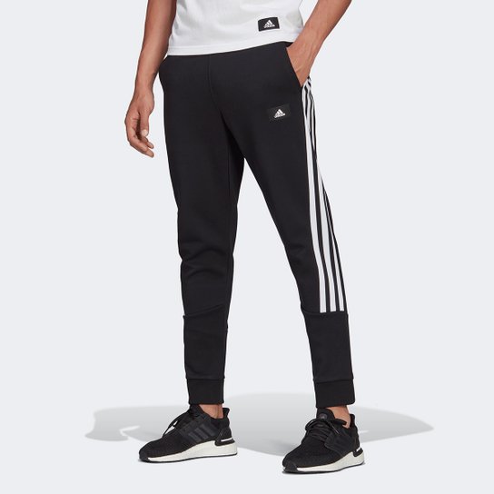 Calça Adidas Future 3 Stripes Masculina - Preto Menor preço em Calça Adidas Future 3 Stripes Masculina - Preto