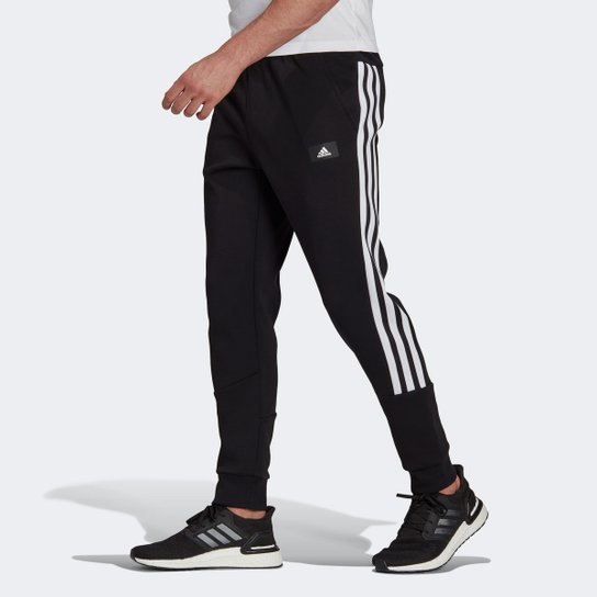 Calça Adidas Future Icon 3 Listras Masculina - Preto Menor preço em Calça Adidas Future Icon 3 Listras Masculina - Preto