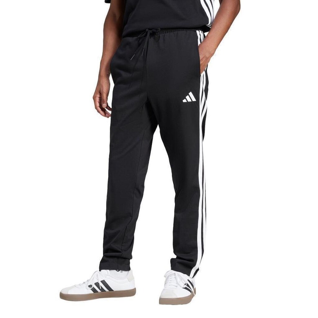 Calça Adidas Malha Simples Essentials Três Listras Masculina