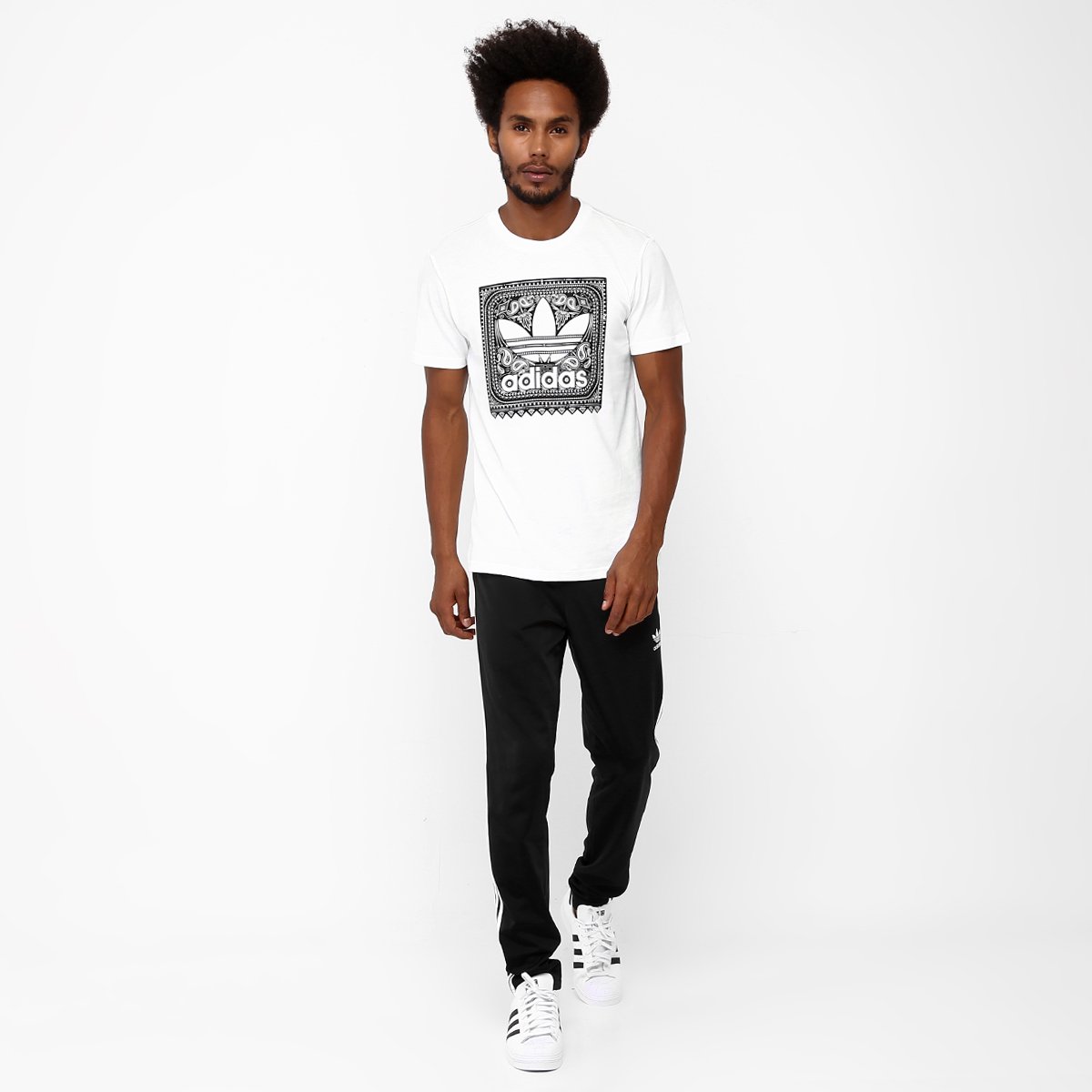 calça adidas originals open hem tp preta