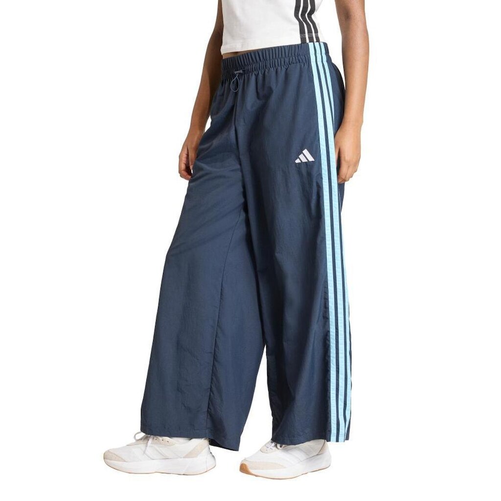 Calça Adidas  Paraquedas Três Listras Woven