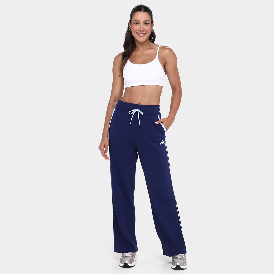 Calça Adidas Reta Feminina - Azul | Netshoes