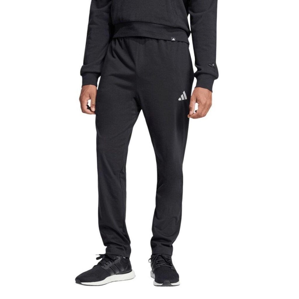 Calça Adidas Small Logo Single Jersey Masculina - Preto PP