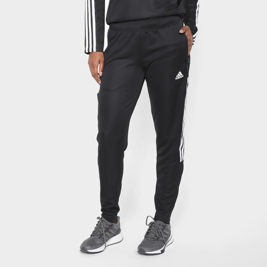 Calça Adidas Tiro 21 AEROREADY Feminina - Preto+Branco Menor preço em Calça Adidas Tiro 21 AEROREADY Feminina - Preto+Branco