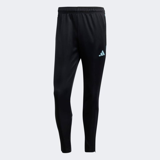 Calça Adidas Tiro 23 Club Masculina - Preto+Azul Menor preço em Calça Adidas Tiro 23 Club Masculina - Preto+Azul
