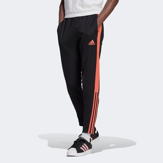 Calça Adidas Treino Tiro Masculina - Preto+Laranja Menor preço em Calça Adidas Treino Tiro Masculina - Preto+Laranja