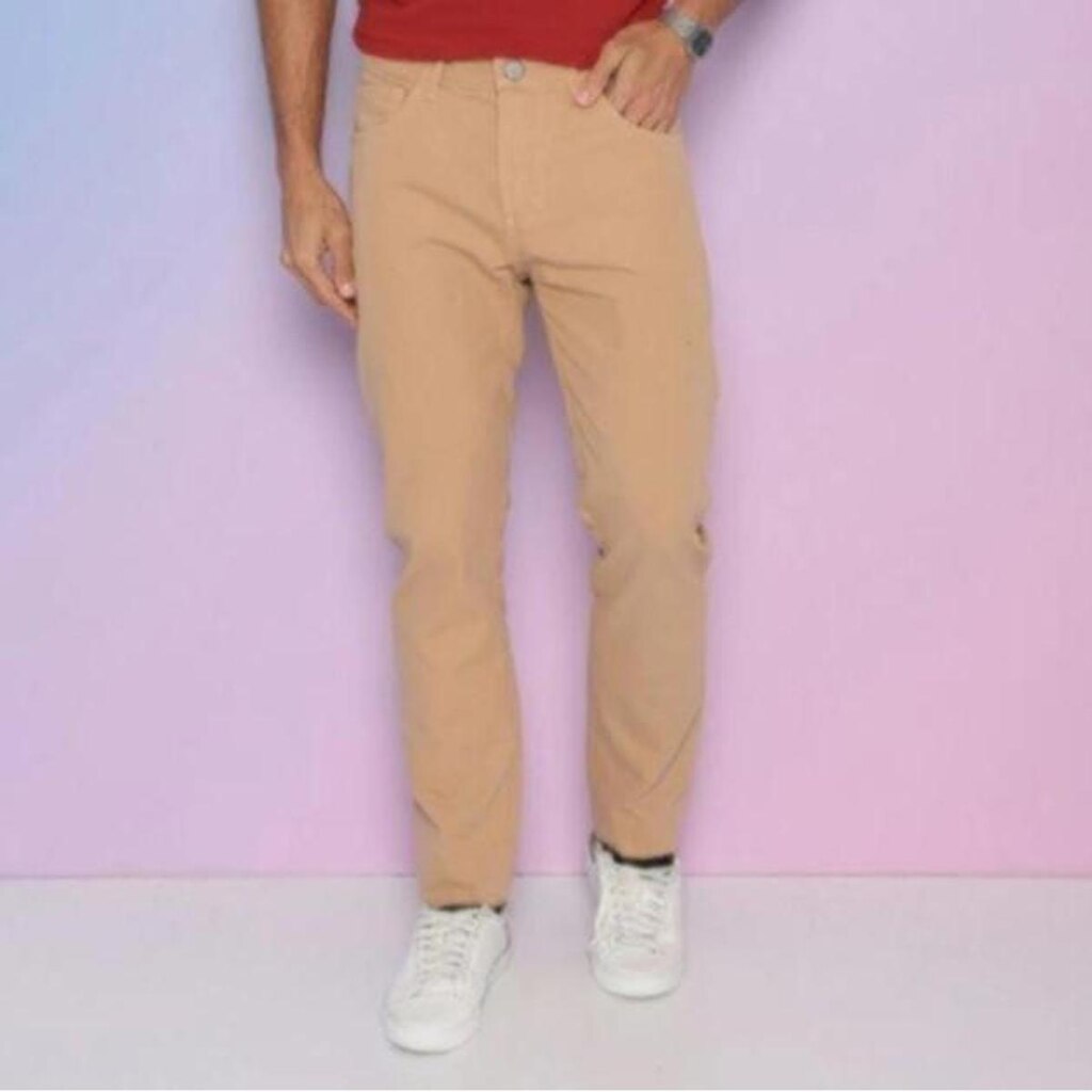 Calça Alexandre Em Sarja - Bege - Forum 0014604688