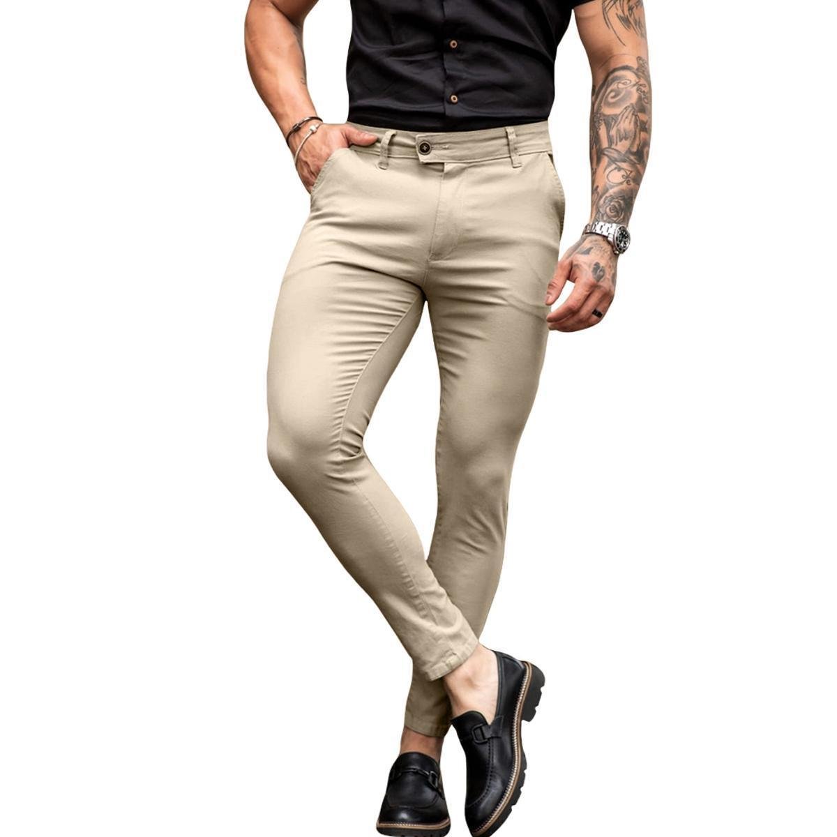Calça Alfaiataria Skinny Masculina Italiana Premium Elastano Menor preço em Calça Alfaiataria Skinny Masculina Italiana Premium Elastano