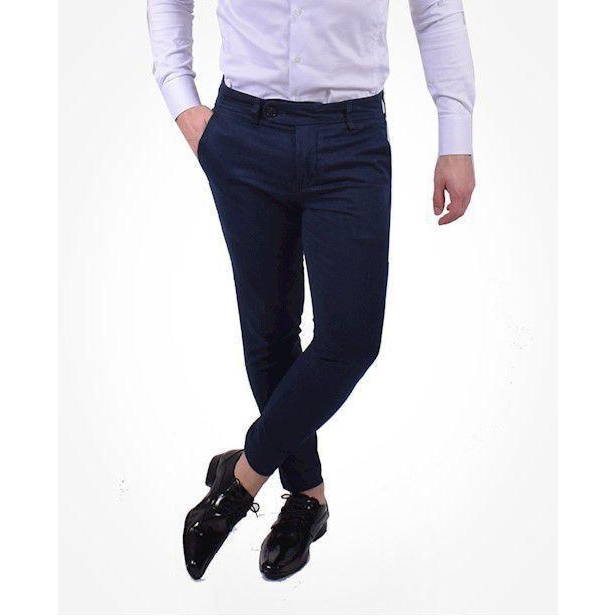 calça de alfaiataria masculina slim fit