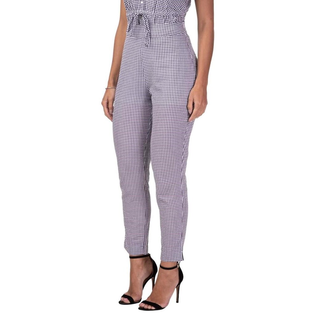 Calça Alfaiataria Vichy Guess Azul Claro