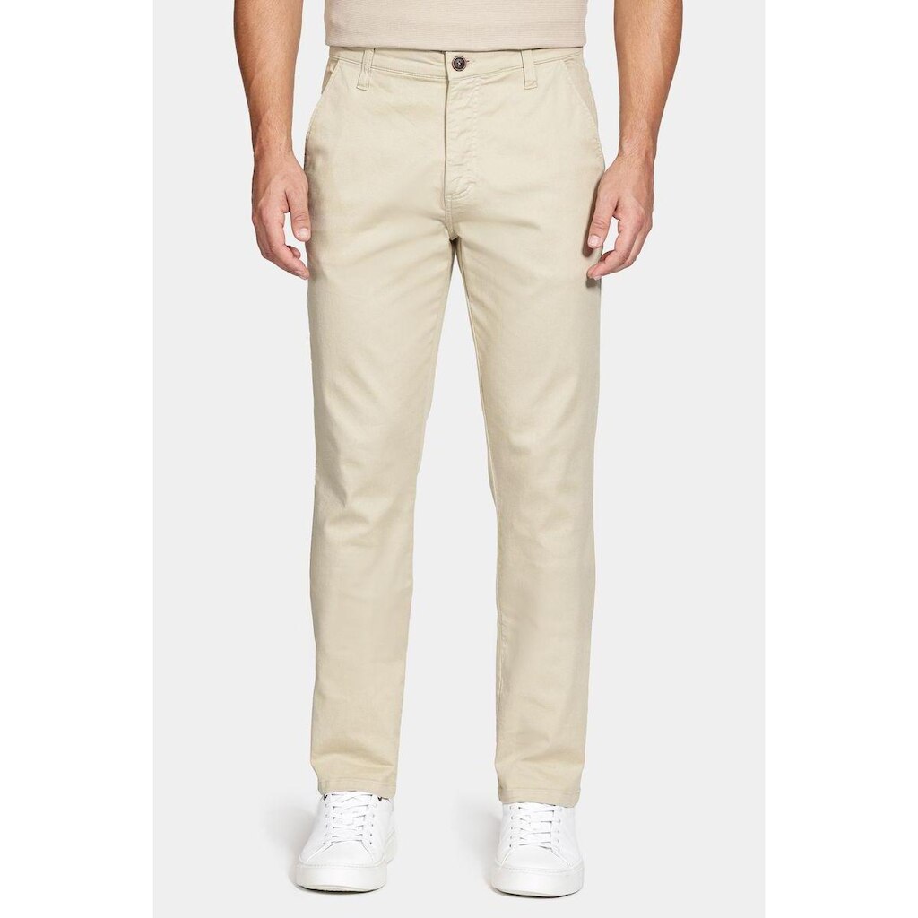 Calça Aramis Chino Slim Maquinetada Areia