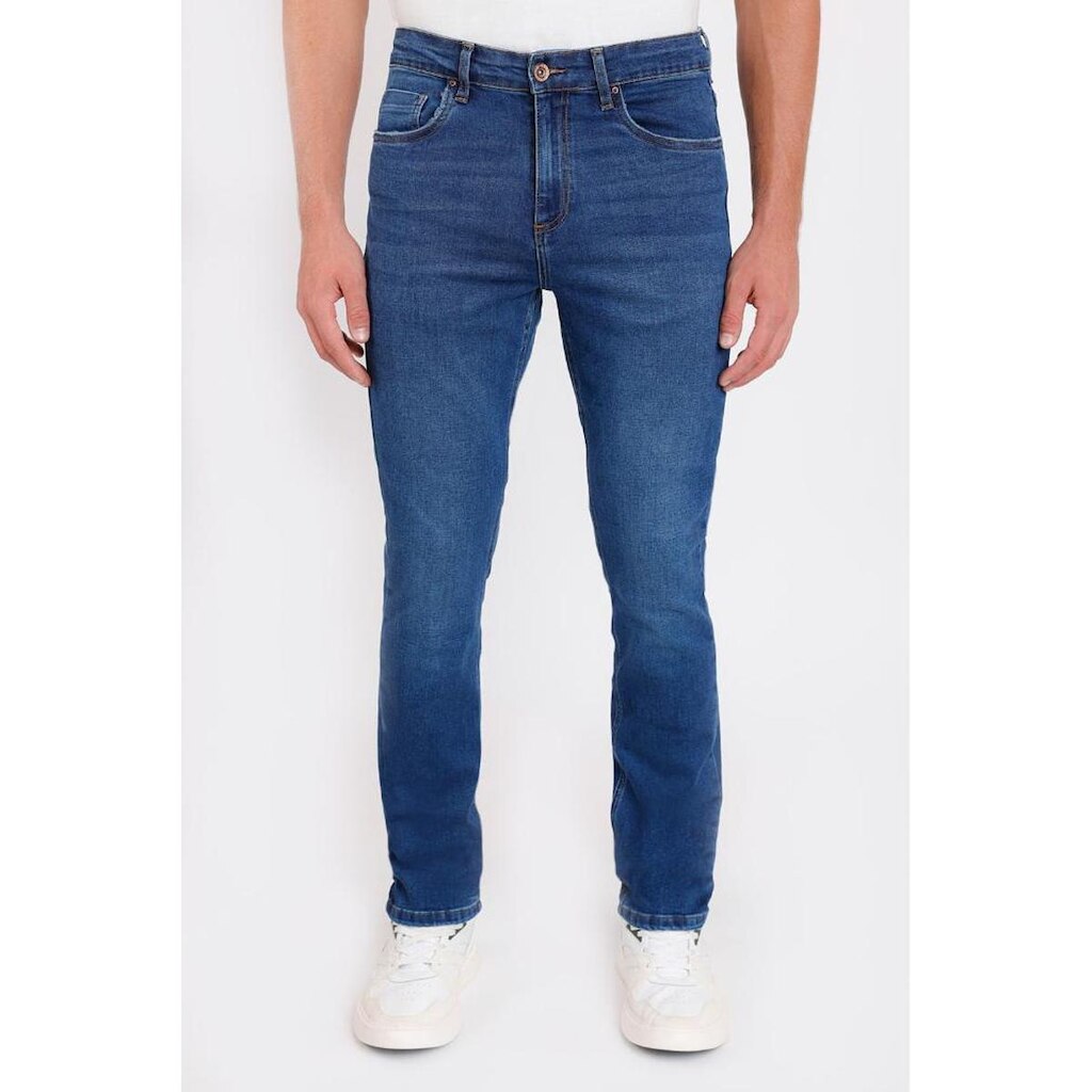 Calça Aramis Jeans Slim Medium Blue Dirty Azul Médio