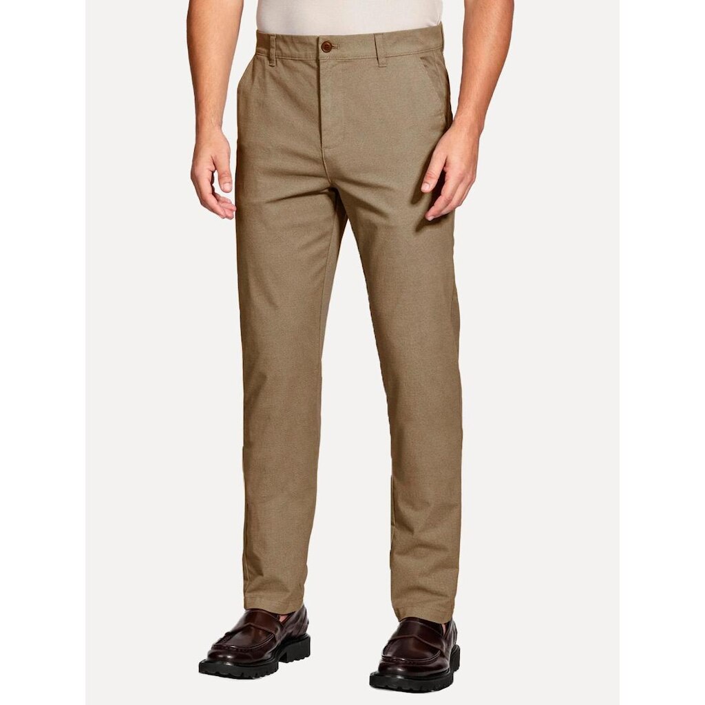 Calça Aramis Masculina Chino Sarja Classica Button Cáqui