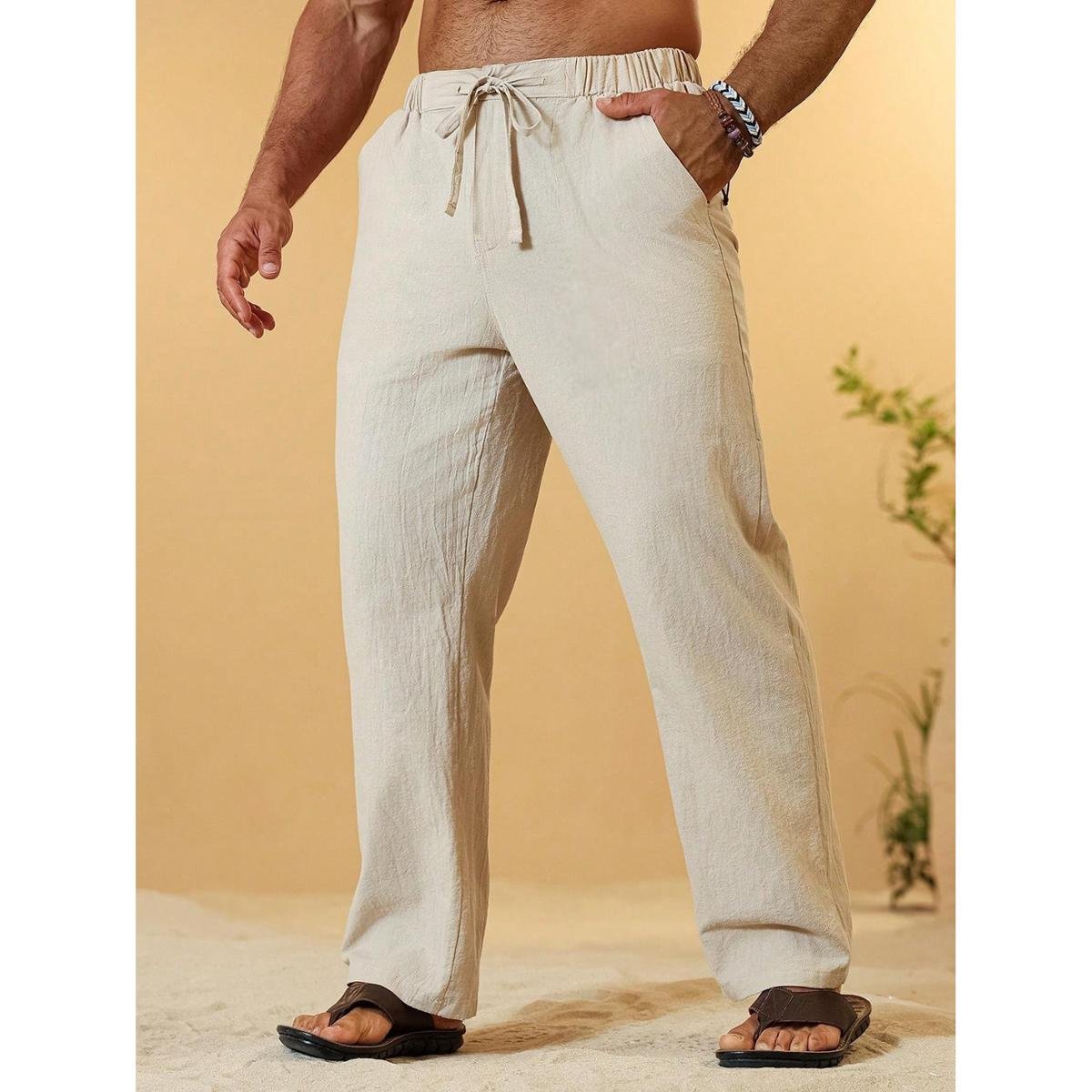 Calça Baggy Alfaiataria Linho Masculina Folgada Casual Balão Menor preço em Calça Baggy Alfaiataria Linho Masculina Folgada Casual Balão