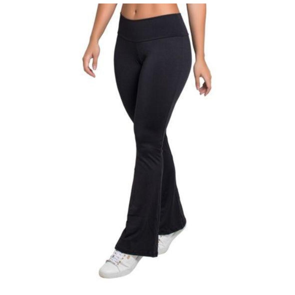 Calça Bailarina Flare Suplex Cintura Alta Menor preço em Calça Bailarina Flare Suplex Cintura Alta