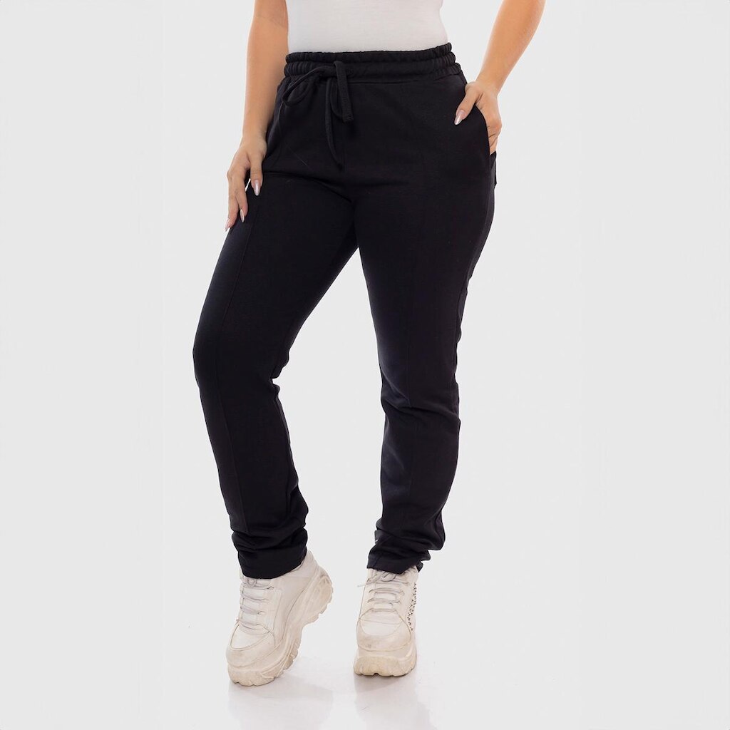 Calça Basica Moletom Feminina Confortavel Cintura Elastico