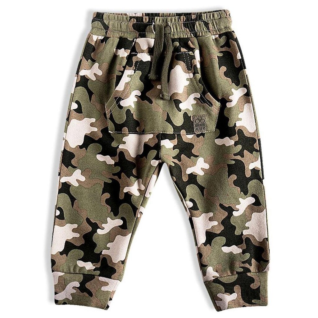 Calça Bebê em Moletom Camuflada Verde Militar Tip Top