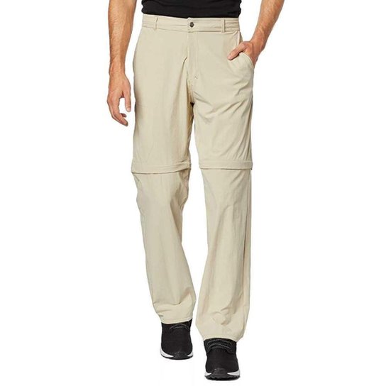 Calça Bermuda Masculina Salomon Absolute II Zip Off Terra - Bege Menor preço em Calça Bermuda Masculina Salomon Absolute II Zip Off Terra - Bege