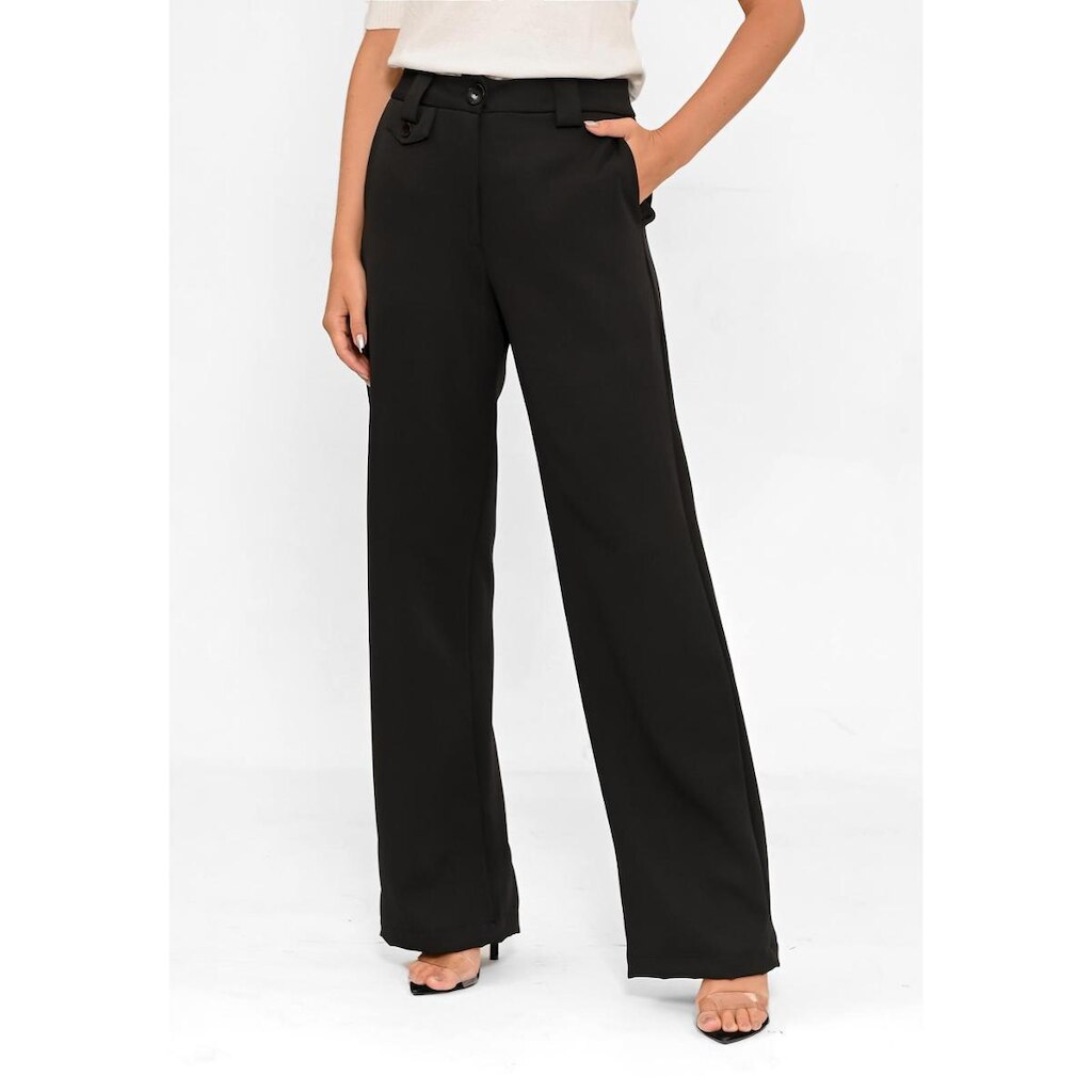 Calça Bisô Alfaiataria Lisa Lapela reta - P