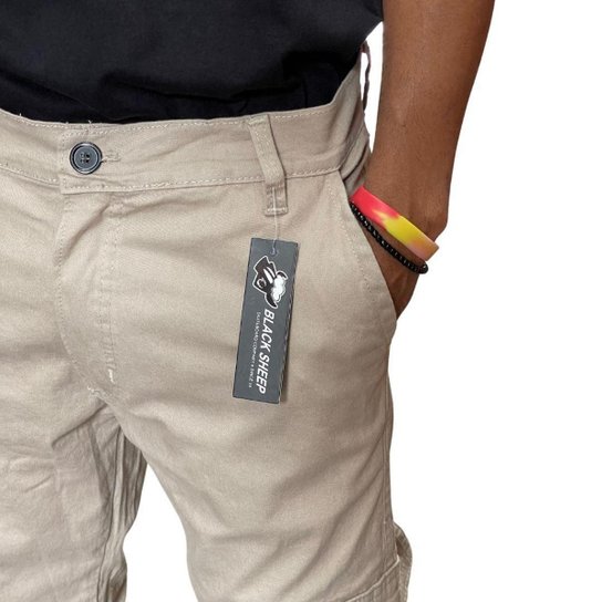 Calça Black Sheep Cargo Sarja - Claro