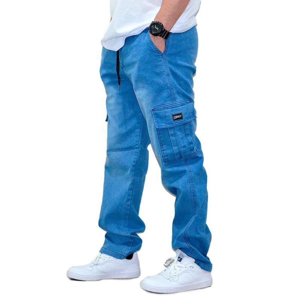 Calça Brack Jeans Regular Cargo Action Claro Menor preço em Calça Brack Jeans Regular Cargo Action Claro