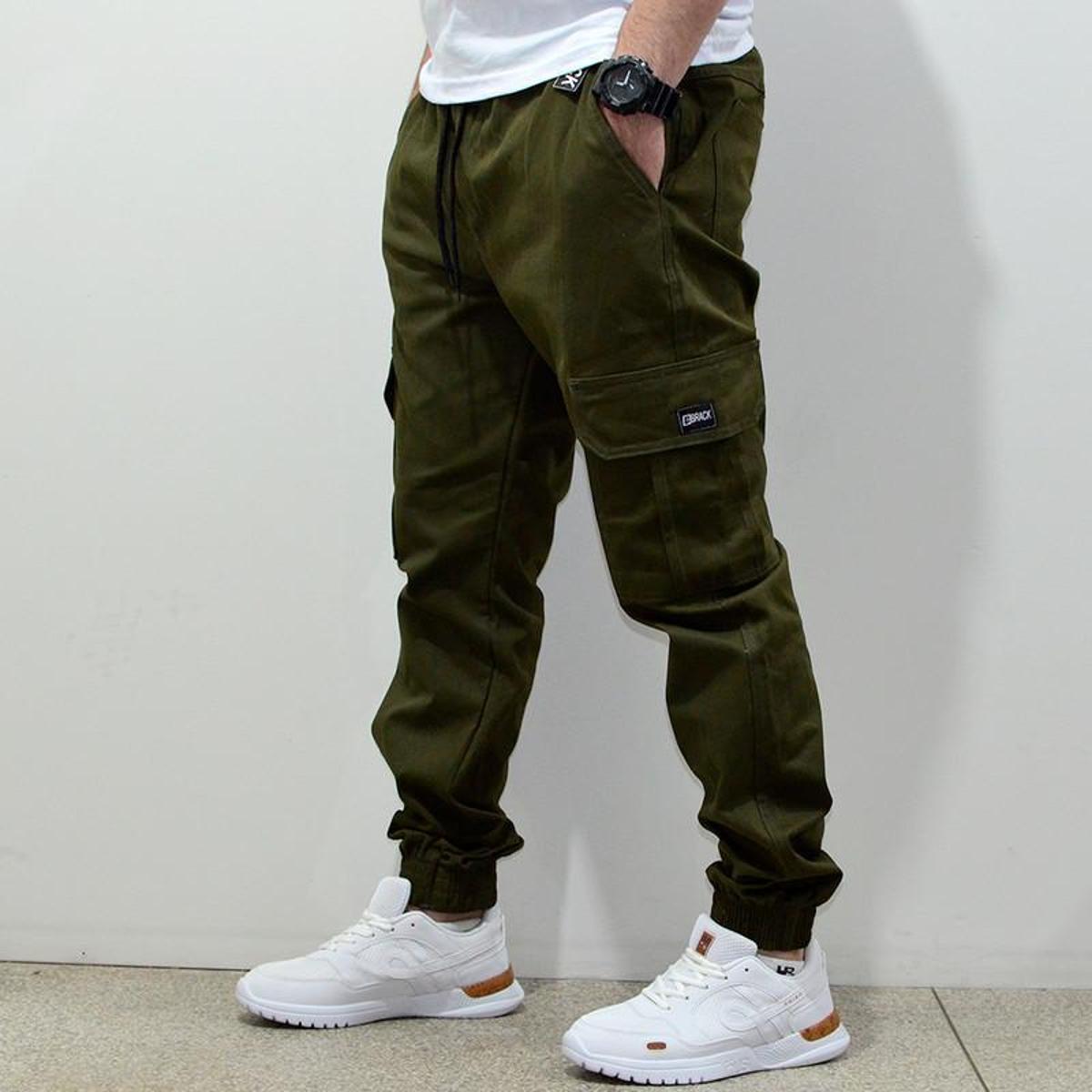 Calça Brack Sarja Jogger Cargo Militar Menor preço em Calça Brack Sarja Jogger Cargo Militar