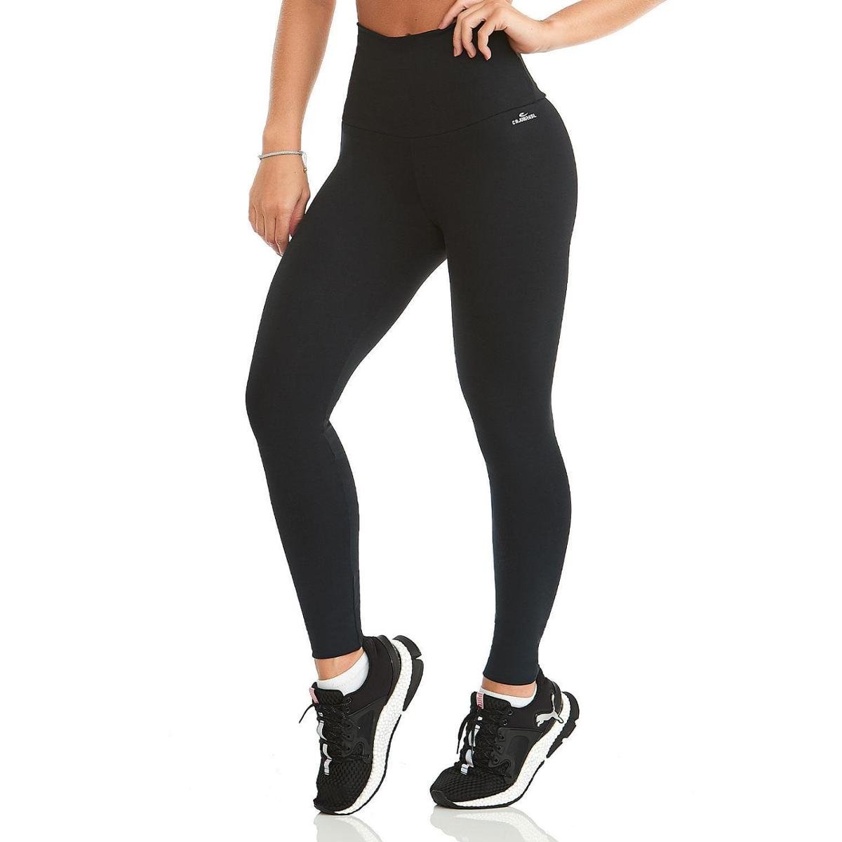 Calça Caju Brasil Legging NZ Cós Alto Básica Feminina Preto Netshoes