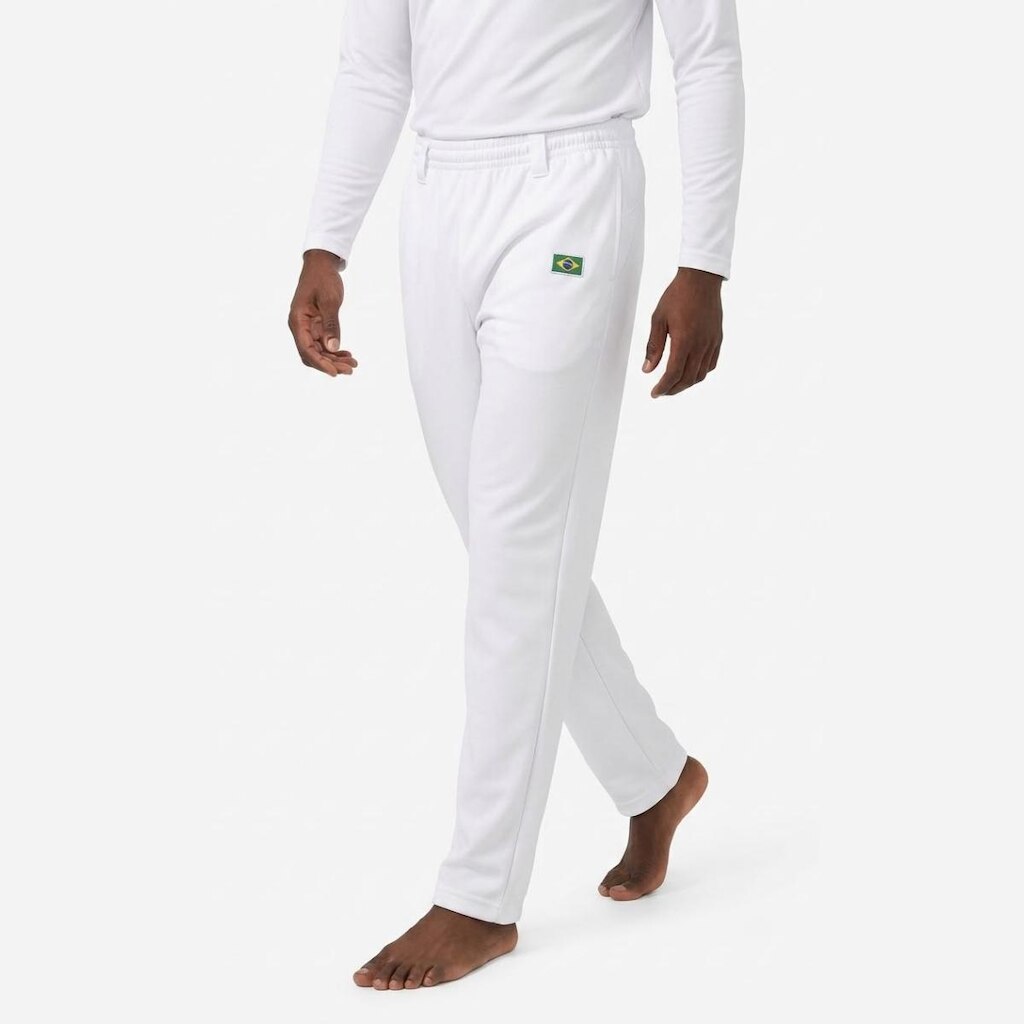 Calça Capoeira Abada Branco Unissex Infantil Premium Branco