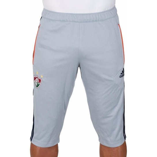 CALÇA CAPRI ADIDAS FLUMINENSE TREINO - Cinza Menor preço em CALÇA CAPRI ADIDAS FLUMINENSE TREINO - Cinza