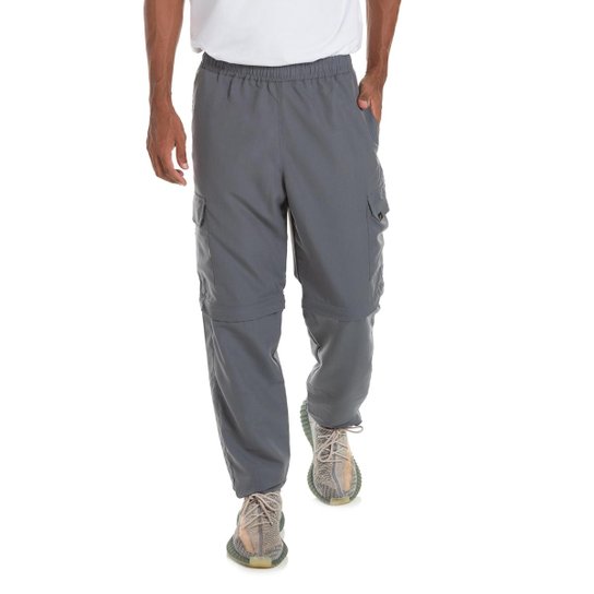 Calça Cargo Conversível Parolli Masculino - Chumbo Menor preço em Calça Cargo Conversível Parolli Masculino - Chumbo