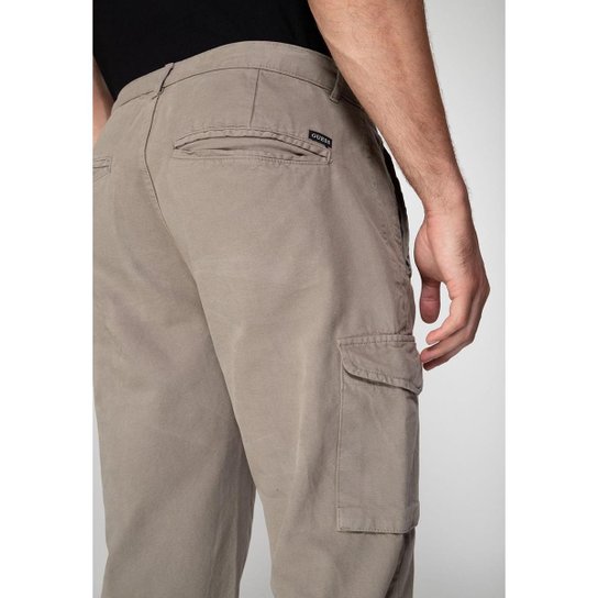Calça Cargo de Sarja Verde Claro