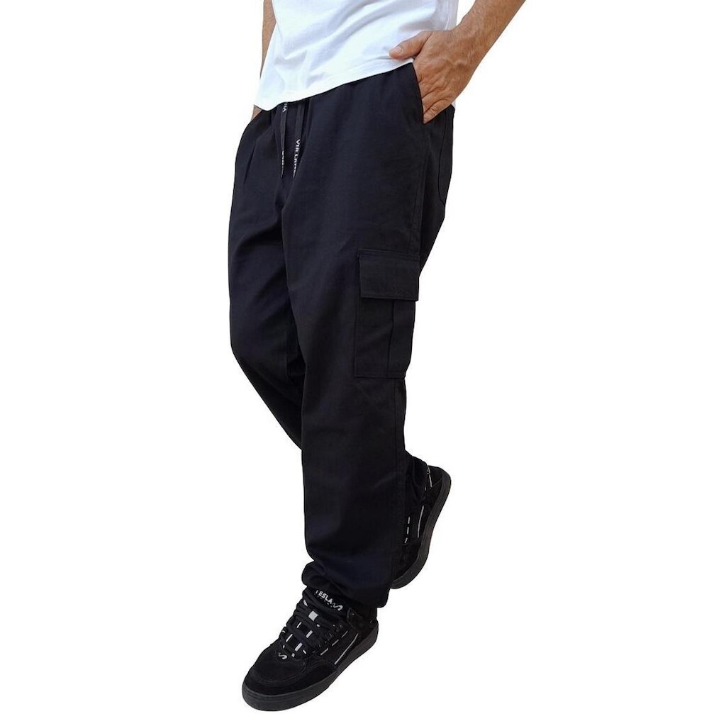 Calça Cargo Juvenil Infantil 6 Bolsos Skatista Adolescente