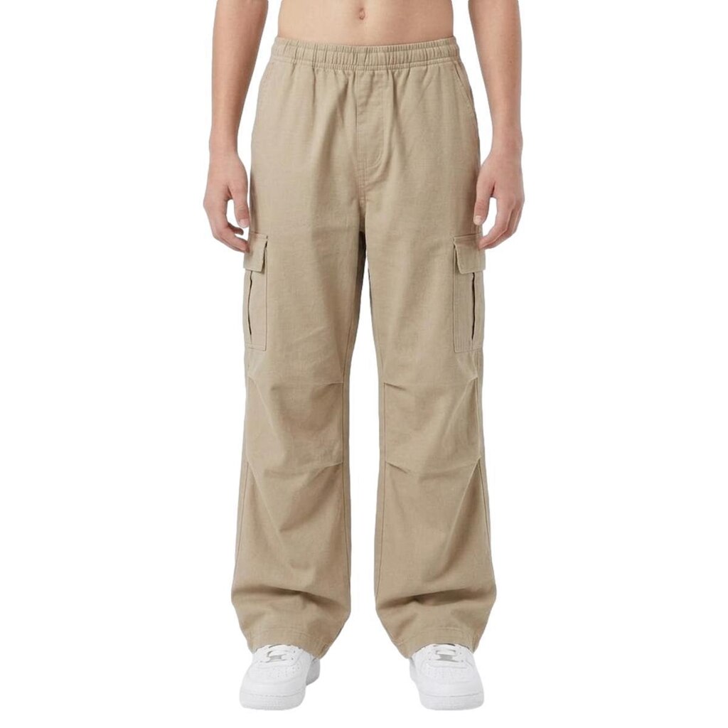 Calça Cargo Juvenil Sarja Elástico Na Cintura Via Lance