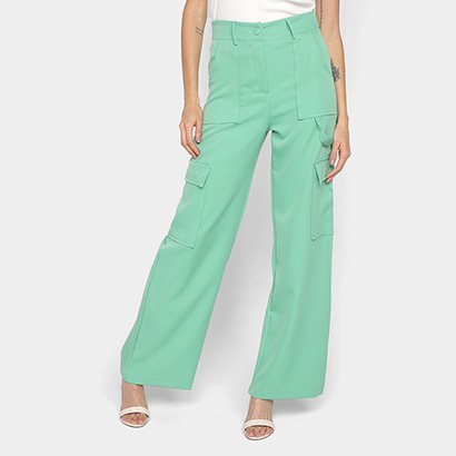 Calça Cargo Road Mel Cintura Alta Feminina - Feminino