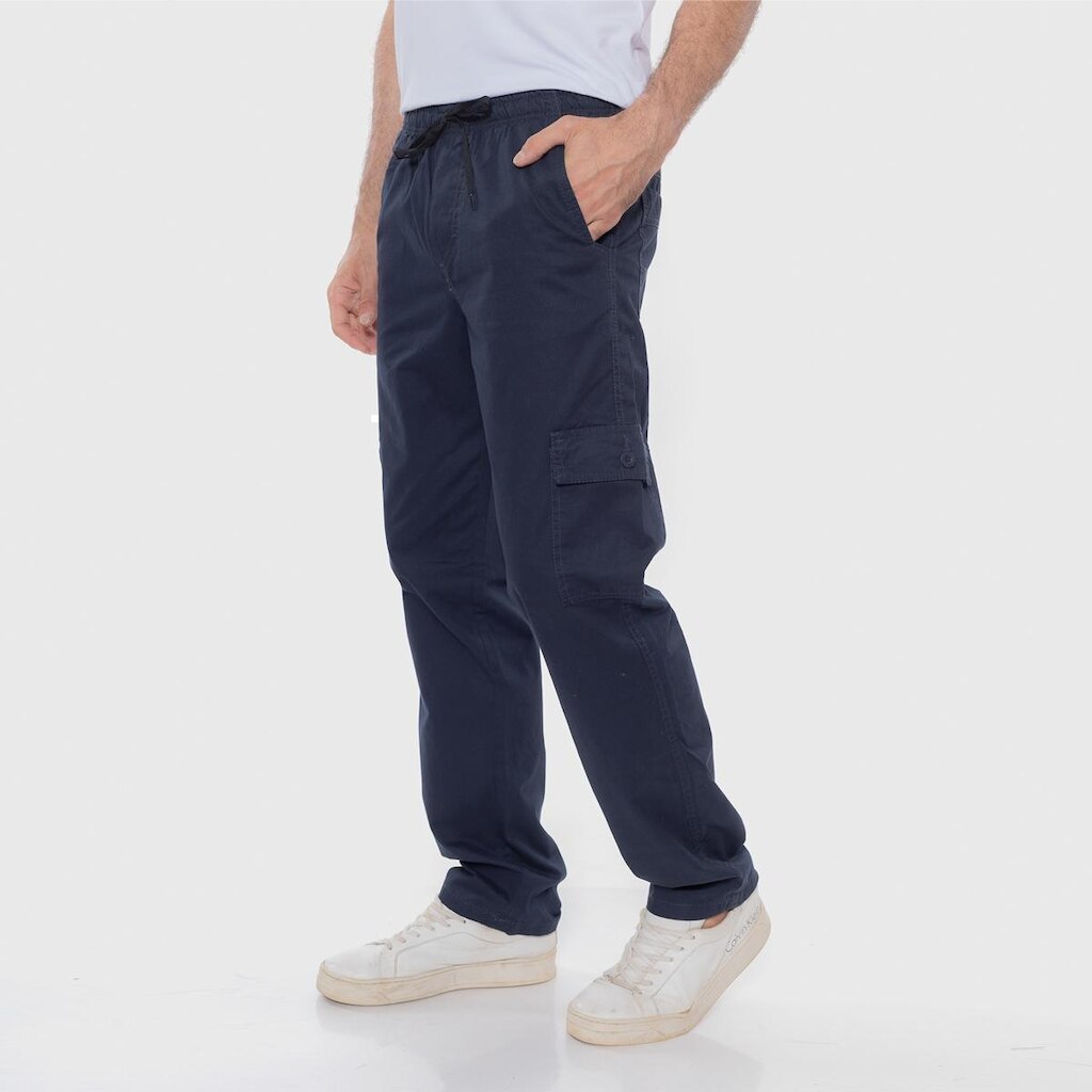 Calça Cargo Sarja Masculina Conforto 7847
