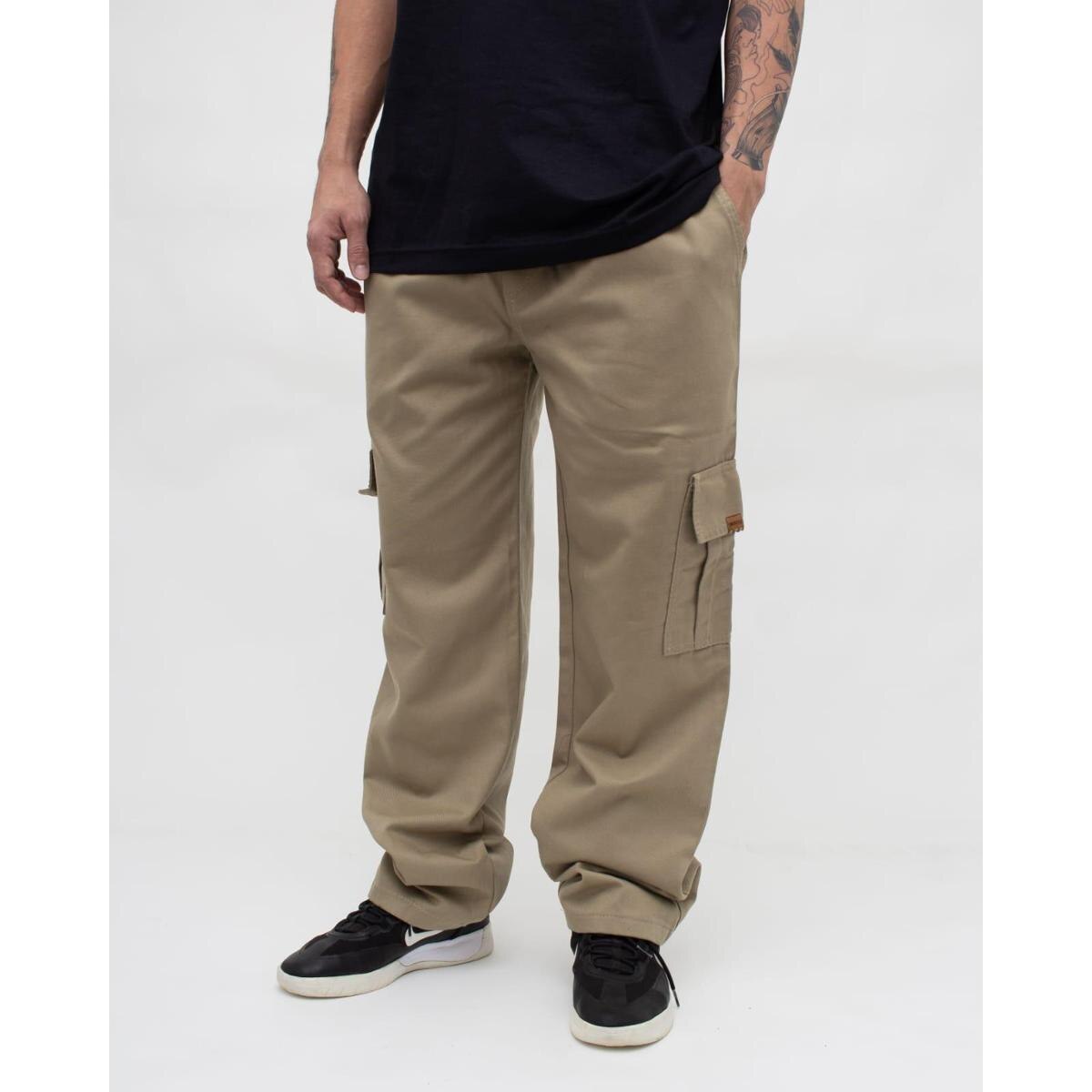 Calca Bege Masculina Cargo em promoção na Netshoes!
