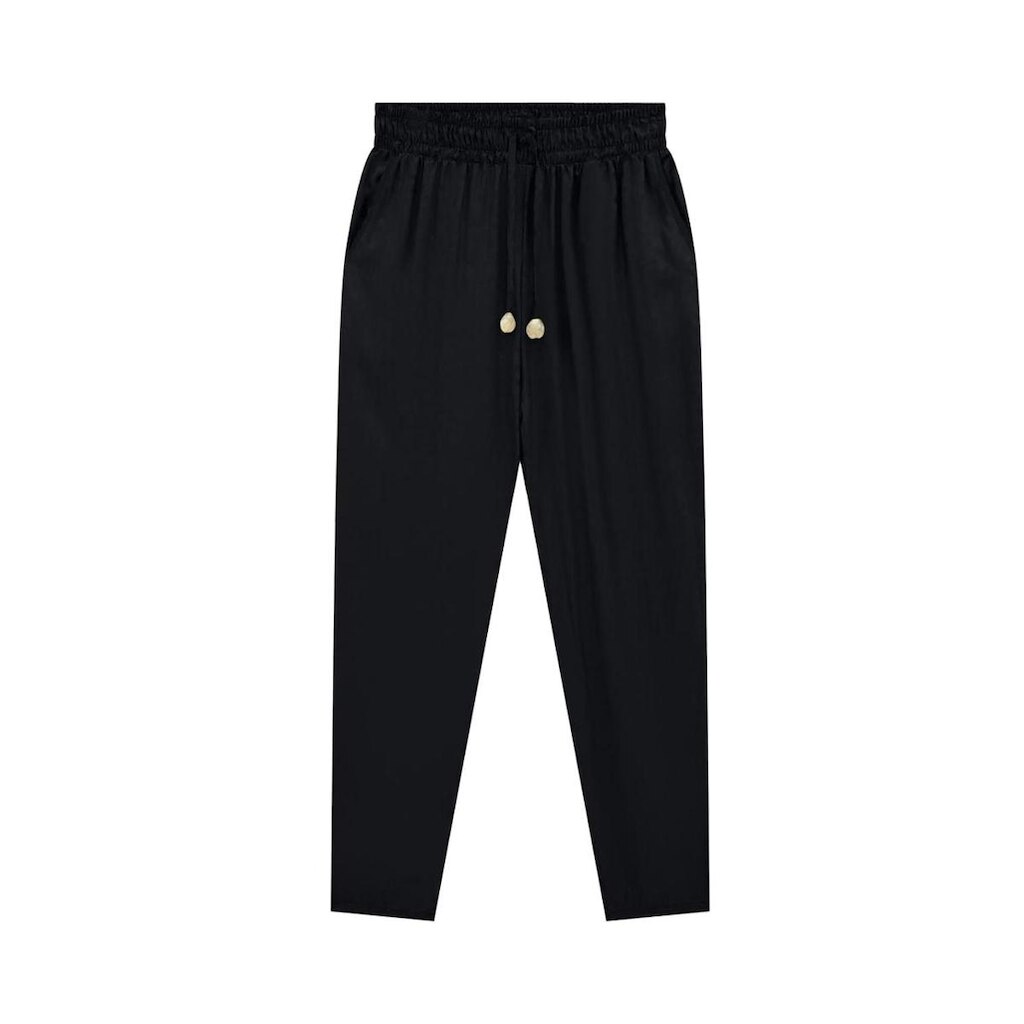 Calça Carrot Lunender Com Detalhe Cadarço Preto Tam. M
