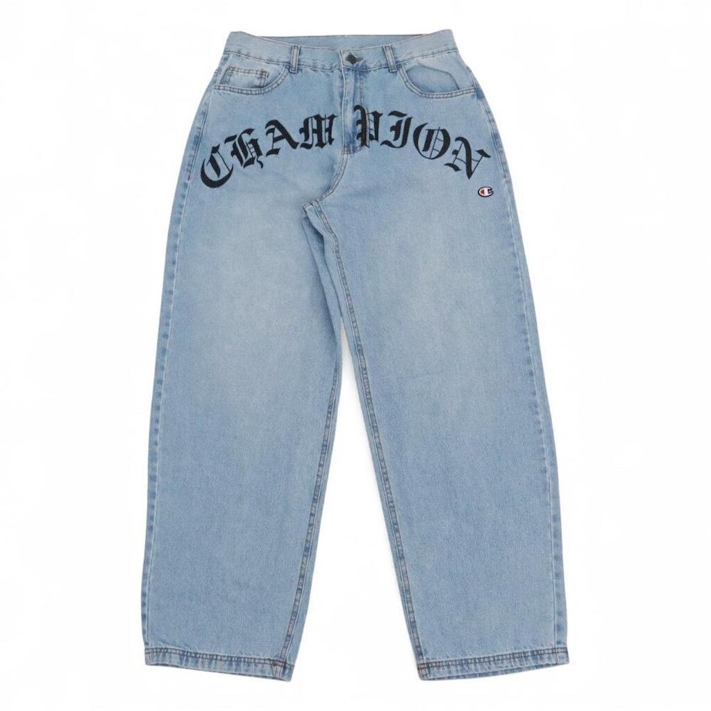 Calça Champion Jeans Gothic - Azul (Oversize)