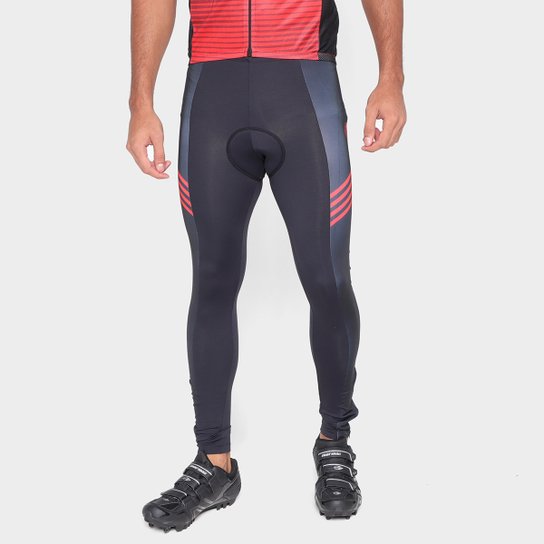 Calça Ciclismo Flamengo Raça Masculina - Preto+Vermelho Menor preço em Calça Ciclismo Flamengo Raça Masculina - Preto+Vermelho