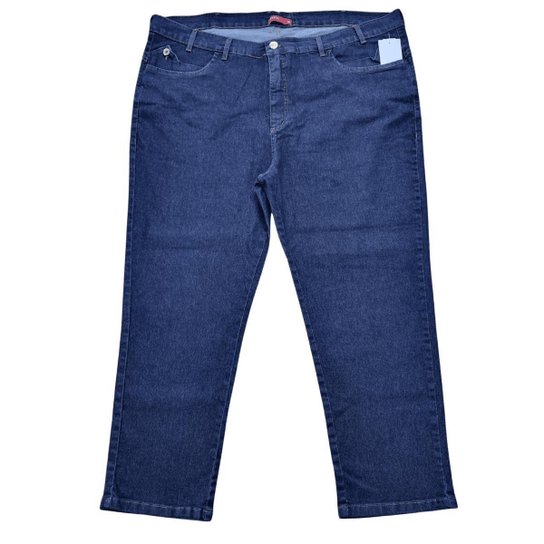 Calça Cigarrete Feminina Basica Jeans com Elastano Plus Size Oversized