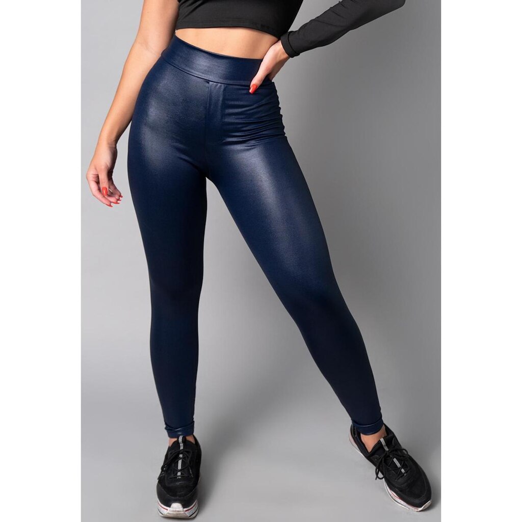 Calça Cirre MVB Modas Legging Cintura Alta Disco Hot Pants