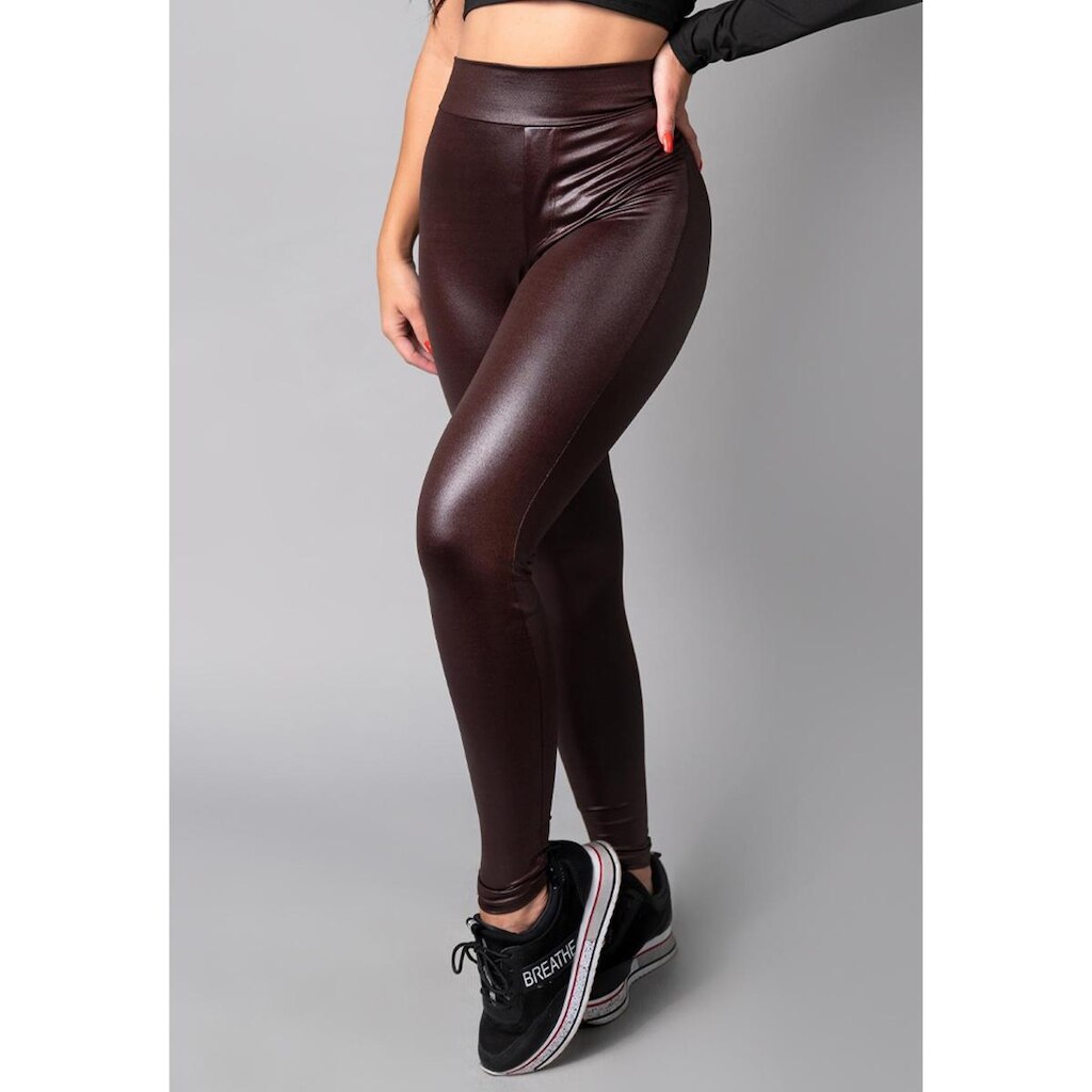 Calça Cirre MVB Modas Legging Cintura Alta Disco Hot Pants