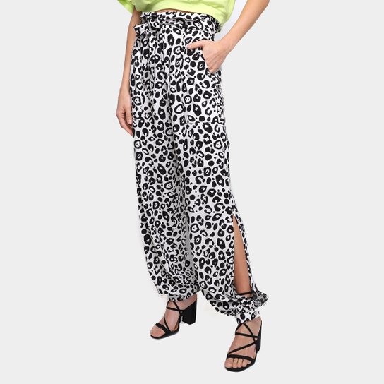 Calça Clochard Animale Onça Praia Kirli Feminina